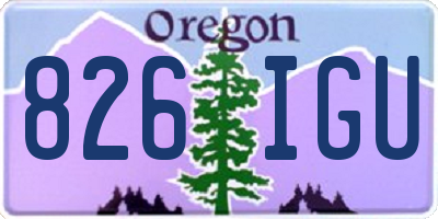 OR license plate 826IGU