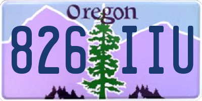 OR license plate 826IIU