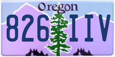 OR license plate 826IIV