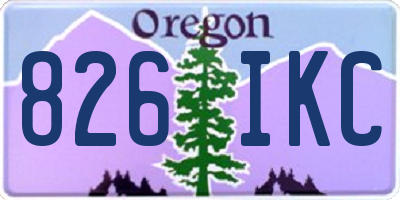 OR license plate 826IKC
