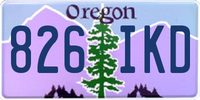 OR license plate 826IKD