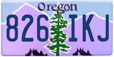 OR license plate 826IKJ