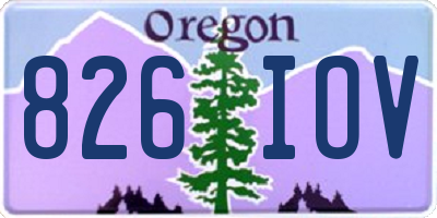 OR license plate 826IOV