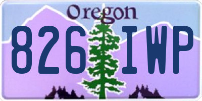 OR license plate 826IWP