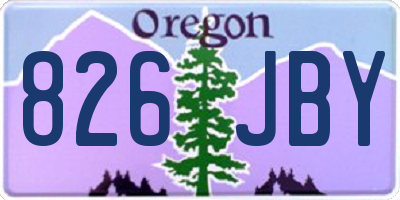 OR license plate 826JBY