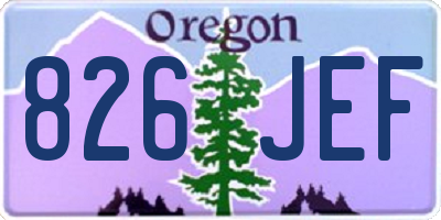 OR license plate 826JEF