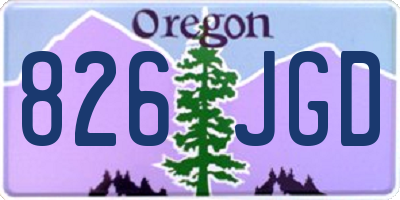 OR license plate 826JGD