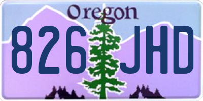 OR license plate 826JHD