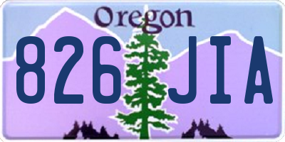 OR license plate 826JIA