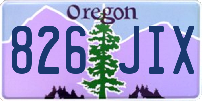 OR license plate 826JIX