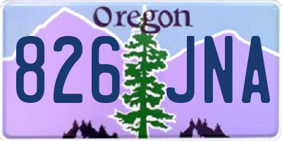 OR license plate 826JNA