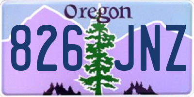 OR license plate 826JNZ