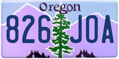 OR license plate 826JOA