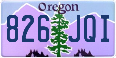 OR license plate 826JQI