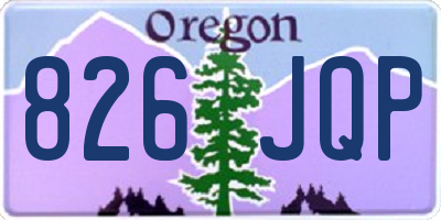 OR license plate 826JQP