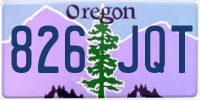 OR license plate 826JQT