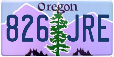 OR license plate 826JRE