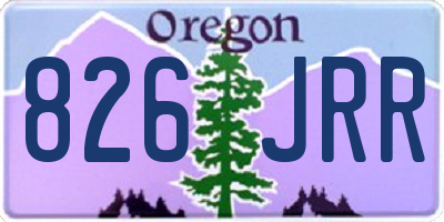 OR license plate 826JRR