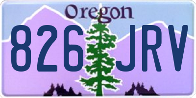 OR license plate 826JRV