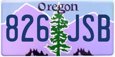 OR license plate 826JSB