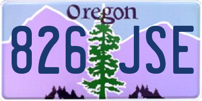 OR license plate 826JSE
