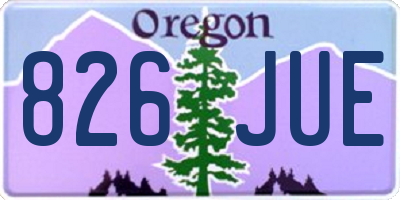OR license plate 826JUE