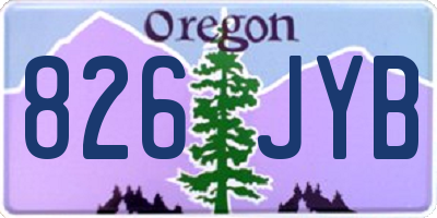 OR license plate 826JYB
