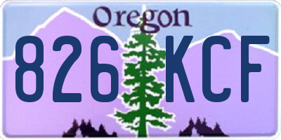 OR license plate 826KCF