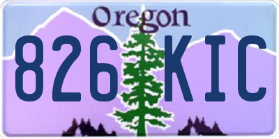 OR license plate 826KIC