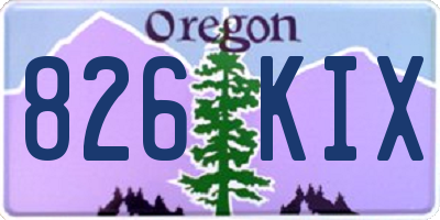 OR license plate 826KIX