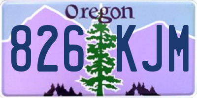 OR license plate 826KJM