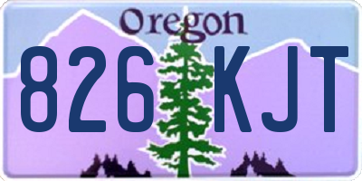 OR license plate 826KJT
