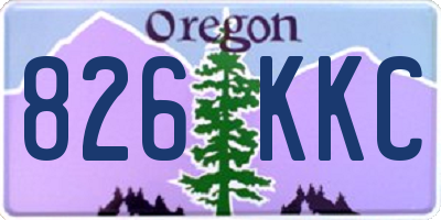 OR license plate 826KKC