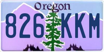 OR license plate 826KKM