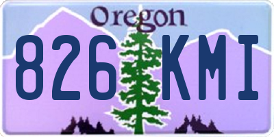 OR license plate 826KMI