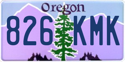 OR license plate 826KMK