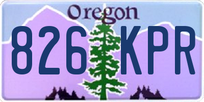 OR license plate 826KPR
