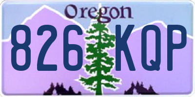 OR license plate 826KQP
