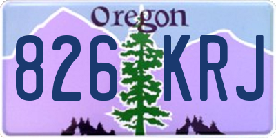 OR license plate 826KRJ