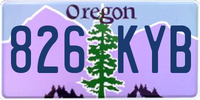OR license plate 826KYB