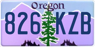 OR license plate 826KZB