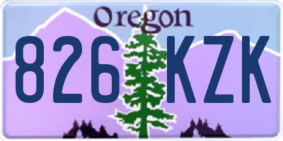 OR license plate 826KZK