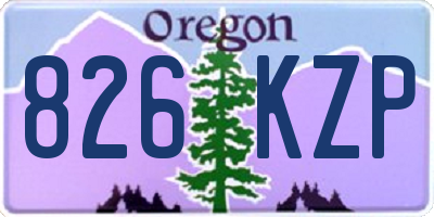 OR license plate 826KZP