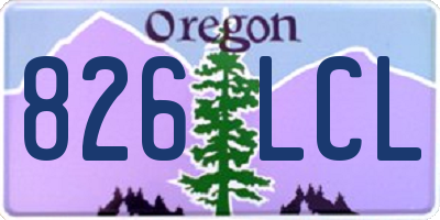 OR license plate 826LCL