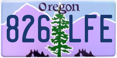 OR license plate 826LFE