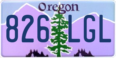 OR license plate 826LGL