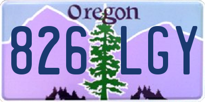 OR license plate 826LGY