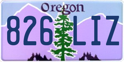OR license plate 826LIZ