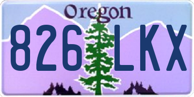 OR license plate 826LKX