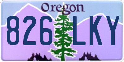 OR license plate 826LKY